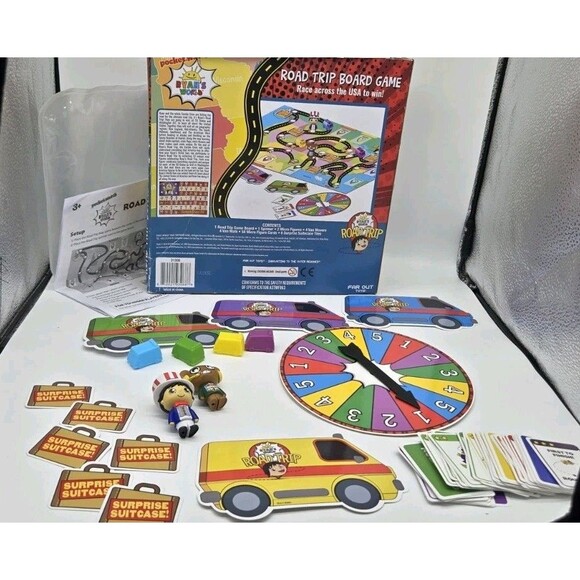 Ryan’s World Road Trip Board Game Race Across The USA To Win! 2 Figures Complete - Picture 2 of 10
